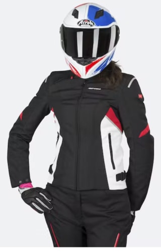 Chaqueta Spidi Flash Mujer TEX Negro-Rojo por 129.99€