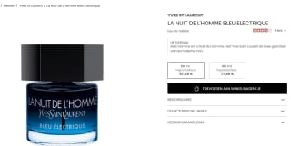 Yves Saint Laurent La Nuit de L'Homme Bleu Électrique Eau de Toilette voor Mannen 100 ml voor €77,50 bij My-origines