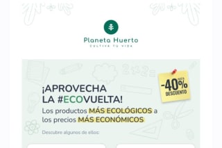 -40% de Descuento en productos Ecológicos desde Planeta Huerto.