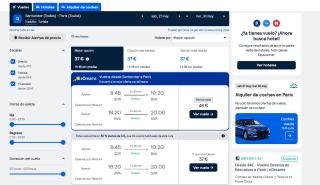 Vuelos ida y vuelta Santander - París desde 35€ con Skyscanner