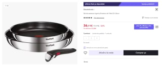 Tefal Set de Sartenes Ingenio Emotion de 22+26cm por 28.89€