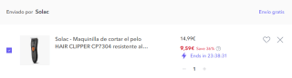 Cortapelo Solac CP7304 por solo 9,59€
