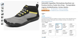 Saguaro Zapatillas Minimalistas Barefoot con Puntera Ancha y Suela Zero Drop por 19,99€