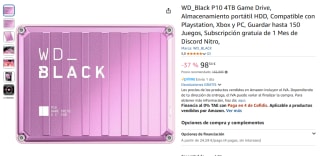 WD_Black P10 4TB Game Drive por 98,34€