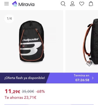 Bullpadel Mochila fun S por 9,04€.