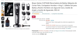 Braun Series 9 BT9440 Recortadora de Barba por 89,99€