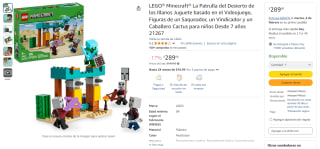 LEGO Minecraft La Patrulla del Desierto de los Illanos $289 | Amazon