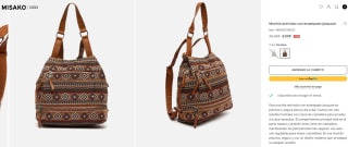Mochila antirrobo con estampado jacquard por 9€