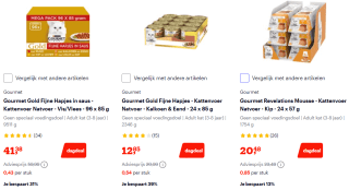 Tot 45% korting op Gourmet kattenvoer bij Bol