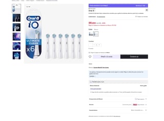 6 Cabezales Oral-B iO Ultimate Clean Blanco por solo 30€ (Nuevos usuarios por 18,90€)