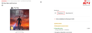 Videojuego Star Wars: Jedi Survivor PS5 por 26,99€