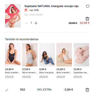 Nueva colección hasta 60% + 14% EXTRA San Valentín en tus compras en Women Secret