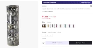 Productos de Navidad como arboles y adornos muy baratitos