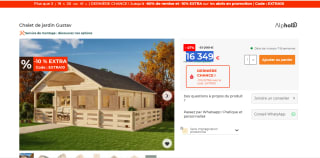 Chalet en bois habitable + terrasse à 16.349€