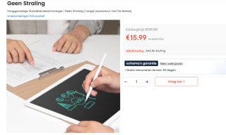 Xiaomi Mi LCD Writing Tablet 13.5" voor €15,99 bij Ochama