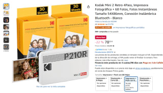 Kodak Mini 2 Retro 4Pass, Impresora Fotográfica + 68 Fotos por 78,32€