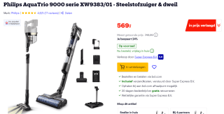 Philips AquaTrio series 9000 XW9383/01 voor €569 bij Bol.com