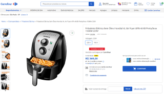 Fritadeira Elétrica da Mondial de 4L - R$ 369