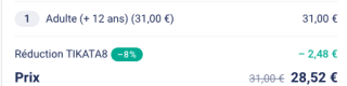 Une réduction de 8% sur vos billets grâce à ce code promo