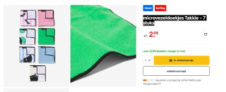 Microvezeldoekjes Takkie - 7 stuks voor €2,99 bij de Hema
