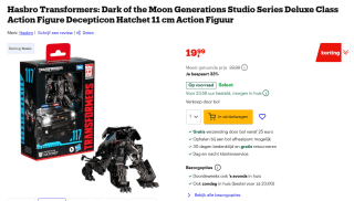 Transformers: Dark of the Moon Generations Studio Series Deluxe Class Action Figure Decepticon Hatchet 11 cm voor €19,99 bij Bol
