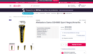 Afeitadora Gama GSH986 Sport por $18.990
