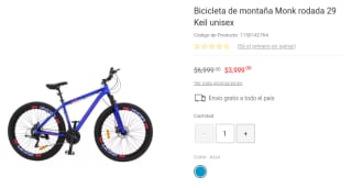 Bicicleta Monk Rodado 29 Keil por $3,999 en Liverpool