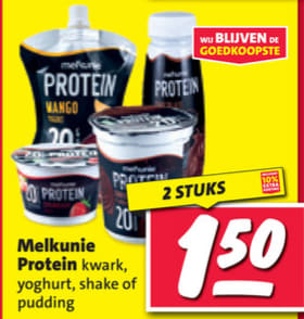 Melkunie proteïne 2 stuks voor €1.50 bij de Dekamarkt