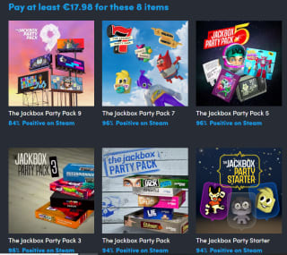 Humble bundle Jackbox jukebox - ultieme jackbox party pack! vanaf €17,98