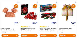 Alle speelgoed. Inclusief Lego de 2e halve prijs bij Trekpleister