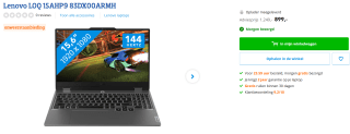 Lenovo LOQ 15AHP9 83DX00ARMH 15,6" laptop voor €899 bij Coolblue