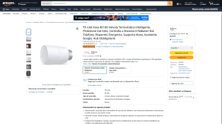 Válvula Termostática Inteligente TP-Link Kasa KE100 por 15,90€