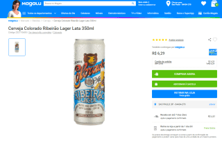 Cerveja Colorado Ribeirão em Lata de 350ml - R$ 6,29
