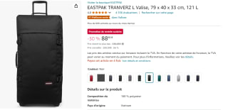 Valise Eastpak Tranverz L à 88,80€