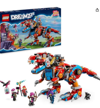 Set LEGO DREAMZzz 2 en 1 Dinosaurio Robot C-Rex de Cooper Pterodáctilo de Juguete Reconstruible, Figura Articulada de T. Rex y 4 Minifiguras por 59,99€