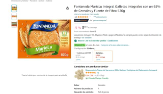 Galletas Fontaneda MarieLu Integral Galletas Integrales con un 65% de Cereales y Fuente de Fibra 520g por 1,55e