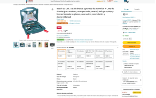 Bosch 50 uds. Set de brocas y puntas de atornillar X-Line de titanio por 15,99€