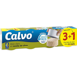 4 latas atún en aceite de oliva Calvo con vuelca fácil por 2,90€