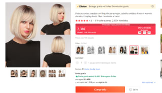 Pelucas desde 7,38€ en aliexpres