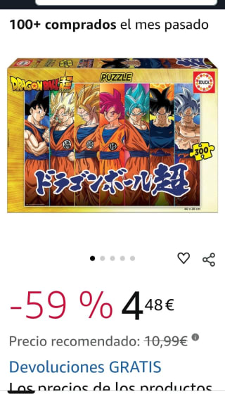 Marca Educa - Dragon Ball Super. Puzzle de 300 Piezas de Goku por 4,48€