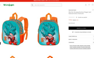 Mochila 3d pequeña blue Dragon ball Karactermania multicolor por 7,7€5