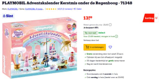 PLAYMOBIL Adventskalender Kerstmis onder de Regenboog 71348 voor €13,99 bij Bol