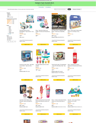 3x2 en productos seleccionados LEGO/ PLAYMOBIL en Amazon