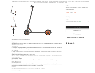 Patinete eléctrico Xiaomi Electric Scooter 4 Go por solo 164€