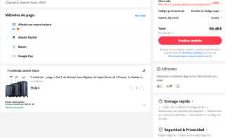 Set 3 Maletas T-LoVendo semirígidas con candado numérico por solo 56,46€