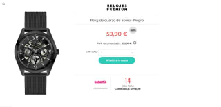 Reloj de cuarzo de acero marca Guess TAILOR - Cronógrafo por 59,90€