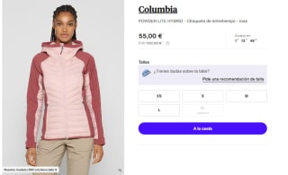 Chaqueta para Mujer Columbia POWDER LITE HYBRID por 55€