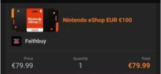 Tarjeta Nintendo Eshop de 100€ por solo 78,53€ en Gamivo