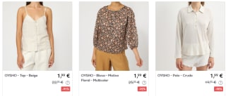 Chollazo ropa de la marca Oysho desde solo 0,99€