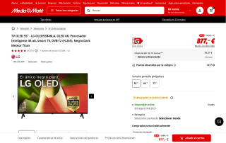 Televisor LG OLED55B46LA 55" 4K por 745,45€